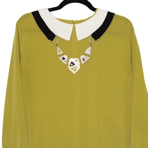 Akosse Green Flowy Tunic Dress w Jewel Detail - Picture 3 of 5